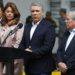 El presidente colombiano Iván Duque hace una declaración dentro de la Escuela de Policía General Santander, en Bogotá, luego de la explosión de una bomba en el campus el jueves 17 de enero del 2019. Foto: John Wilson Vizcaino / AP.