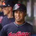 ARCHIVO - En esta fotografía del 1 de agosto de 2018 se muestra al jugador de los Indios de Cleveland, Leonys Martín, durante la novena entrada del partido contra los Mellizos de Minnesota, en Minneápolis. (AP Foto/Bruce Kluckhohn, Archivo)