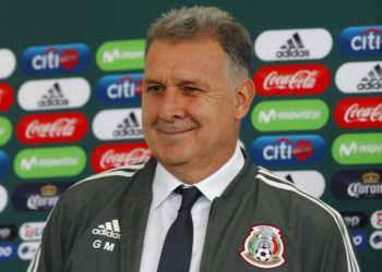 El argentino Gerardo "Tata" Martino es presentado como el nuevo técnico de la selección mexicana de fútbol, durante una conferencia de prensa en Ciudad de México, el lunes 7 de enero de 2019. Foto: Marco Ugarte / AP.