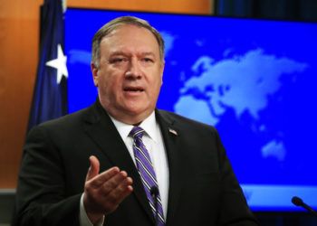 El secretario de Estado, Mike Pompeo, habla sobre la situación en Venezuela, en el Departamento de Estado, el viernes 25 de enero de 2019. Foto: Manuel Balce Ceneta / AP.