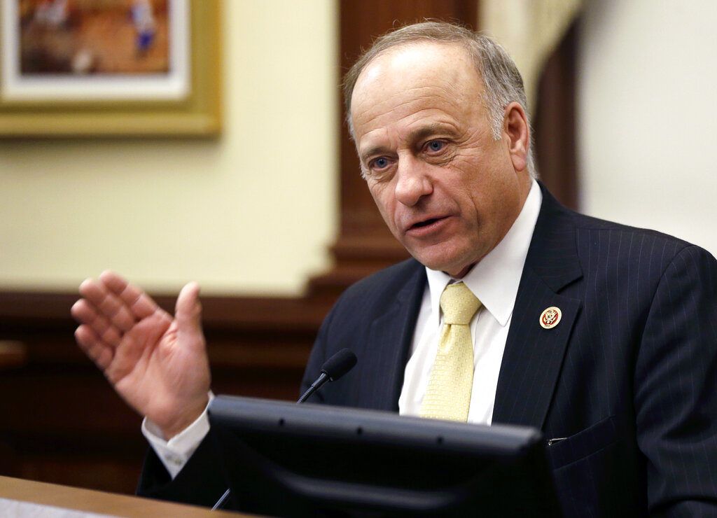 En esta foto de archivo del 23 de enero de 2014, el legislador republicano Steve King habla en Des Moines, Iowa, EEUU. Foto: Charlie Neibergall / AP / Archivo.