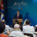 El canciller cubano, Bruno Rodríguez Parrilla, en una rueda de prensa en La Habana, el 19 de febrero de 2019. Foto: Otmaro Rodríguez.