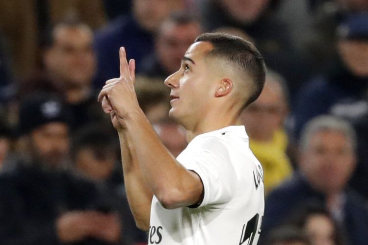 Lucas Vázquez tras marcar el primer gol del Real Madrid durante la semifinal contra el Barcelona por la Copa del Rey