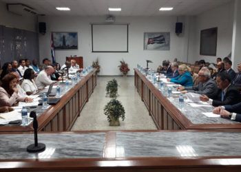 Primera sesión de la reunión bilateral entre Cuba y la Comisión Económica Euroasiática (CEE), el 6 de febrero de 2019 en La Habana. Foto: @IMordoche / Twitter.