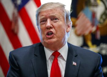 En esta imagen, tomada el 1 de febrero de 2019, el presidente de Estados Unidos, Donald Trump, habla en la Sala del Gabinete de la Casa Blanca, en Washington. Foto: Evan Vucci / AP.