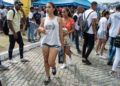 Jóvenes en la Feria Internacional del Libro de La Habana 2019, en la fortaleza de San Carlos de La Cabaña. Foto: Otmaro Rodríguez.