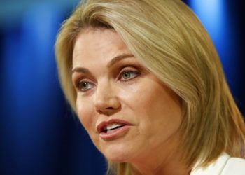 La portavoz del Departamento de Estado, Heather Nauert, durante una sesión informativa en Washington en 2017. Foto: Alex Brandon / AP / Archivo.