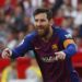 Lionel Messi festeja tras anotar el segundo gol del Barcelona en el partido ante Sevilla en la Liga española, en Sevilla, el sábado 23 de febrero de 2019. Foto: Miguel Morenatti / AP.