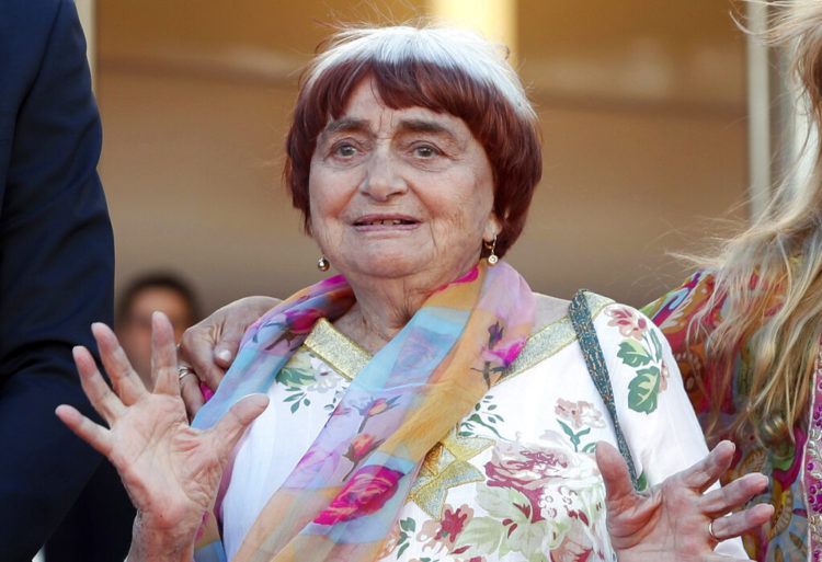 La cineasta Agnes Varda en una función de la película "Visages, Villages" en el Festival de Cine de Cannes, Francia, el 19 de mayo de 2017. Foto: Thibault Camus / AP.