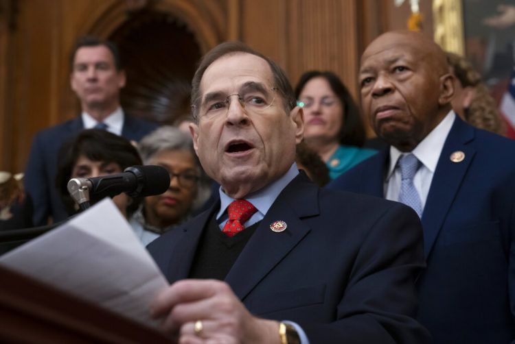 Jerrold Nadler, demócrata y titular de la Comisión de Asuntos Jurídicos de la Cámara de Representantes, en el Capitolio en Washington. (AP Foto/J. Scott Applewhite, archivo)