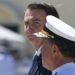 El presidente de Brasil, Jair Bolsonaro, asiste a una ceremonia por el 211 aniversario del Cuerpo de la Armada Brasileña en Río de Janeiro, el jueves 7 de marzo de 2019. Foto: Leo Correa / AP.