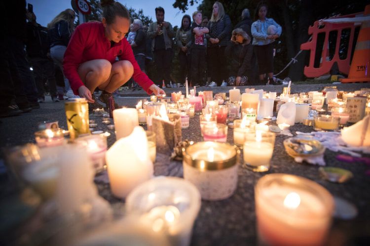 El exterior de la mezquita Al Noor, en Christchurch, Nueva Zelanda, el 18 de marzo de 2019. Foto: Vincent Thian / AP.