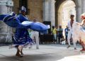 Companía Ban-Rará en el Festival Internacional de Danza en Paisajes Urbanos “Habana Vieja: Ciudad en Movimiento” 2019. Foto: Katharina Neisinger.