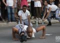 Actuación de la compañía Acosta Danza, en la apertura artística del corredor cultural de la Calle Línea, el sábado 27 de abril de 2019 durante la XIII Bienal de La Habana. Foto: Otmaro Rodríguez.