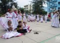 Actividades infantiles en la apertura artística del corredor cultural de la Calle Línea, el sábado 27 de abril de 2019 durante la XIII Bienal de La Habana. Foto: Otmaro Rodríguez.