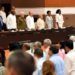 El presidente de Cuba Miguel Díaz-Canel asiste a tercera Sesión Extraordinaria de la IX Legislatura de la Asamblea Nacional del Poder Popular (ANPP) este sábado en el Palacio de Convenciones en La Habana. Foto: Omara García / EFE.