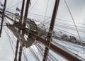 Buque escuela "Juan Sebastián de Elcano" de la Armada Española, tras su llegada a La Habana. Foto: Otmaro Rodríguez.