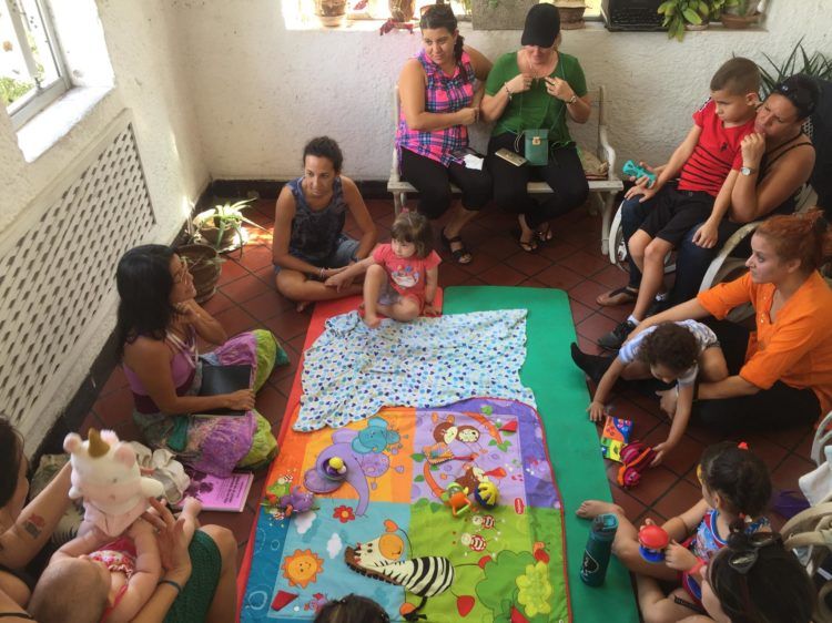 El domingo último durante "una especie de taller exploratorio", invitados por Marta.