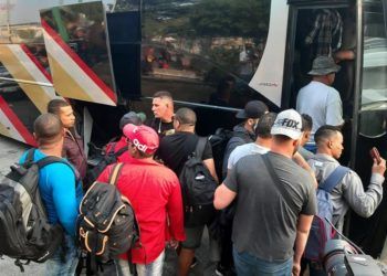 Inmigrantes cubano en Tapachula, México. Foto: Juan Manuel Blanco / EFE / Archivo.