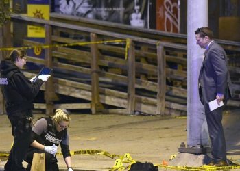 La escena del crimen en Baltimore. Foto: Steve Ruark, AP.