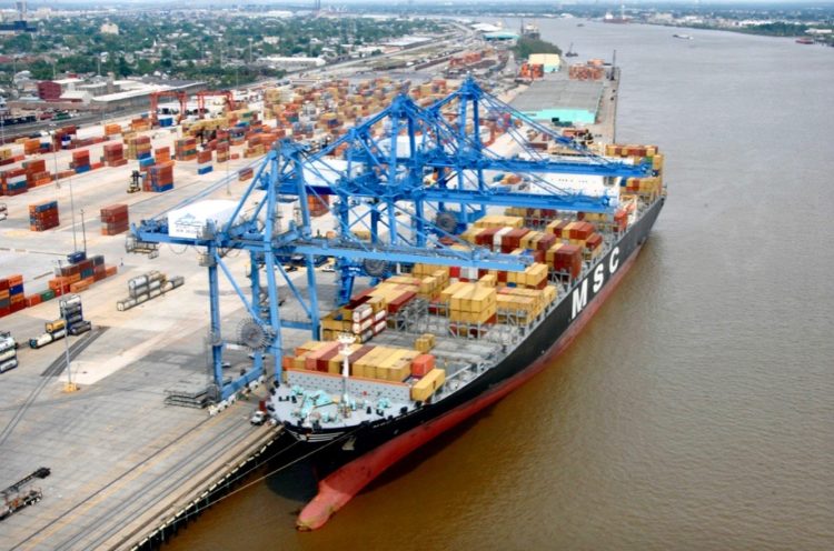 Imagen del Puerto de New Orleans en el Golfo de México. Foto: New Orleans Port Authority.