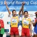 Las chinas Shiyu Lu y Yuwei Wang ganaron el oro en una prueba donde las cubanas Yariulvis Cobas y Aimeé Hernández (extremo derecho) sorprendieron con un bronce. Foto: Sitio Oficial del evento