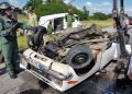 Foto de archivo de auto accidentado en Cuba. Foto: Telecubanacán / Facebook / Archivo.