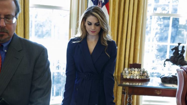 La ex directora de Comunicaciones de la Casa Blanca, Hope Hicks. Foto: Evan Vucci/AP.