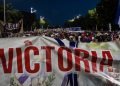 Desfile por el Día Internacional de los Trabajadores, el 1ro de mayo de 2019 en la Plaza de la Revolución "José Martí" de La Habana. Foto: Otmaro Rodríguez.