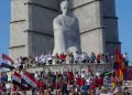 Presidencia del desfile por el Día Internacional de los Trabajadores, el 1ro de mayo de 2019 en la Plaza de la Revolución "José Martí" de La Habana. Foto: Otmaro Rodríguez.