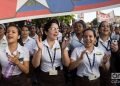 Desfile por el Día Internacional de los Trabajadores, el 1ro de mayo de 2019 en la Plaza de la Revolución "José Martí" de La Habana. Foto: Otmaro Rodríguez.