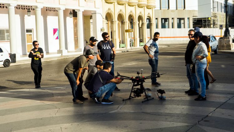 Rodaje de la cinta Habana Selfies. Foto: Habanaselfiesfilm.com