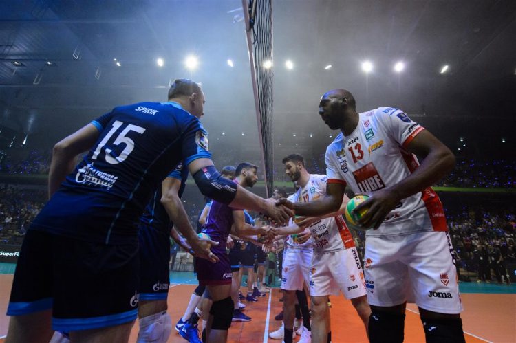 Robertlandy Simón en la final de la Liga de Campeones de Europa que su club, el Lube Civitanova, ganó al Zenit Kazán. Foto: CEV