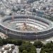 ARCHIVO - Foto del 11 de julio de 2018 con una vista aérea del Estadio Nacional de los Juegos Olímpicos de Tokio 2020. (Kyodo News vía AP, archivo)