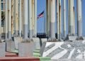 Mástiles del "Monte de las Banderas" de la Tribuna Antimperialista "José Martí" de La Habana, el 22 de mayo de 2019. Foto: Otmaro Rodríguez.