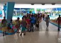 Fila de personas en la reapertura de la heladería Coppelia en La Habana, el martes 25 de junio de 2019. Foto: Otmaro Rodríguez.