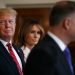 El residente Donald Trump y la primera dama Melania Trump asisten a una recepción con el presidente polaco Andrzej Duda en la Casa Blanca, Washington, 12 de junio de 2019. Foto: Jacquelyn Martin / AP.