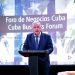 El comisario de Cooperación Internacional y Desarrollo de la Unión Europea (UE), Neven Mimica, participa en un Foro de Negocios sobre Inversión Extranjera en Cuba, el viernes 21 de junio de 2019 en La Habana. Foto: Ernesto Mastrascusa / EFE.