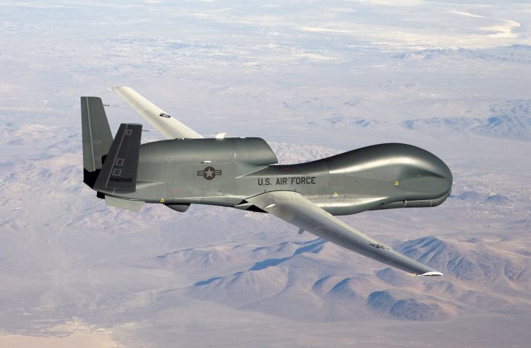 Se trataría de un RQ-4 Global Hawk como este. Foto: Bobbi Zapka/U.S. Air Force.