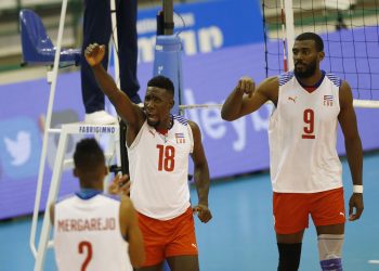 Miguel Ángel López (18), Jugador Más Valioso de la reciente Copa Panamericana, debe ser uno de los puntales de Cuba en Eslovenia. Foto: FIVB