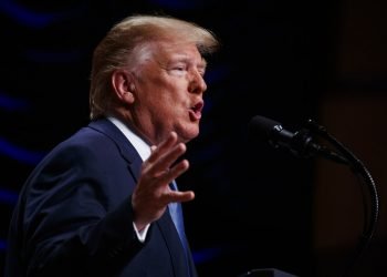 El presidente Donald Trump habla durante un evento sobre la salud del riñón en el edificio Ronald Reagan y el International Trade Center, el miércoles 10 de julio de 2019 en Washington. Foto: Evan Vucci / AP.