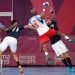 Los balonmanistas cubanos finalmente se ubicaron en el quinto puesto de los Juegos Panamericanos Lima 2019. En la imagen, momento del juego de Cuba contra Argentina de la etapa clasificatoria del torneo. Foto: Paolo Aguilar / EFE.