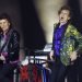 Mick Jagger y el guitarrista Ron Wood de los Rolling Stones durante un concierto en el estadio Rose Bowl el 22 de agosto de 2019 en Pasadena, California. Foto: Chris Pizzello/Invision/AP.