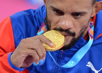Alejandro Valdés ganó la medalla de oro 900 para Cuba en la historia de los Juegos Panamericanos. Foto: Osvaldo Gutiérrez