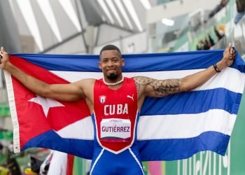 El cubano Luis Felipe Gutiérrez, ganador del salto de longitud masculino T13, en los Juegos Parapanamericanos de Lima, Perú, el 28 de agosto de 2019. Foto: Calixto N. Llanes / Jit.