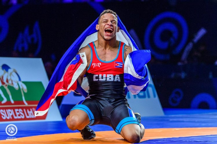 Ismael Borrero, el rey de los 67 kilogramos en el Mundial de Nur Sultan. Foto: United World Wrestling.