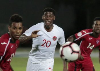 Momento del partido entre Cuba y Canadá, en la segunda fecha de la Liga de las Naciones de la Concacaf. Foto: concacafnationsleague.com