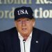 El presidente Donald Trump habla en la Agencia Federal para el Manejo de Emergencias, el domingo 1 de septiembre de 2019, en Washington. (AP Foto/Jacquelyn Martin)