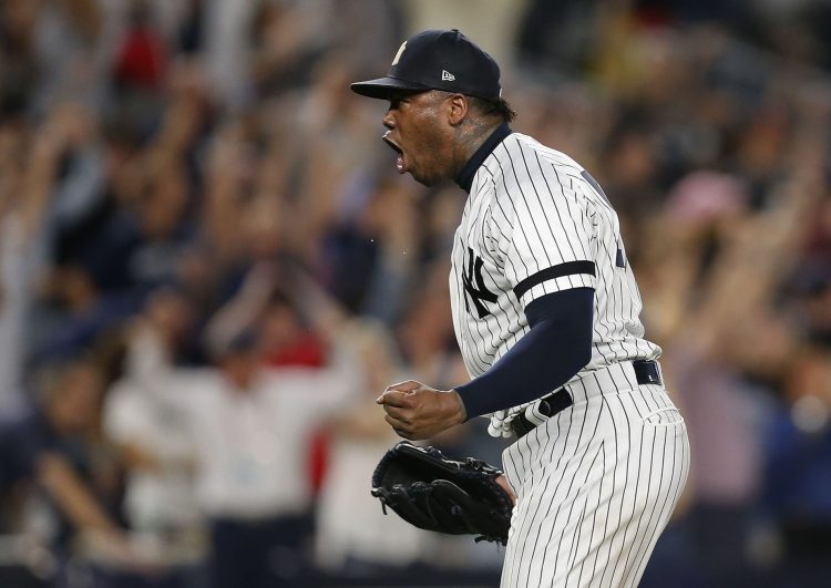 El cubano Aroldis Chapman, relevista del año en la Liga Americana en 2019. Foto: sports.yahoo.com