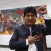 El presidente Evo Morales se retira después de una rueda de prensa en La Paz, Bolivia, el jueves 24 de octubre de 2019, en la que se declaró ganador de los comicios presidenciales del domingo. Foto: Juan Karita / AP.